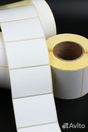 Термоэтикетки 58*40 оптом. 1 упак 48 рулонов