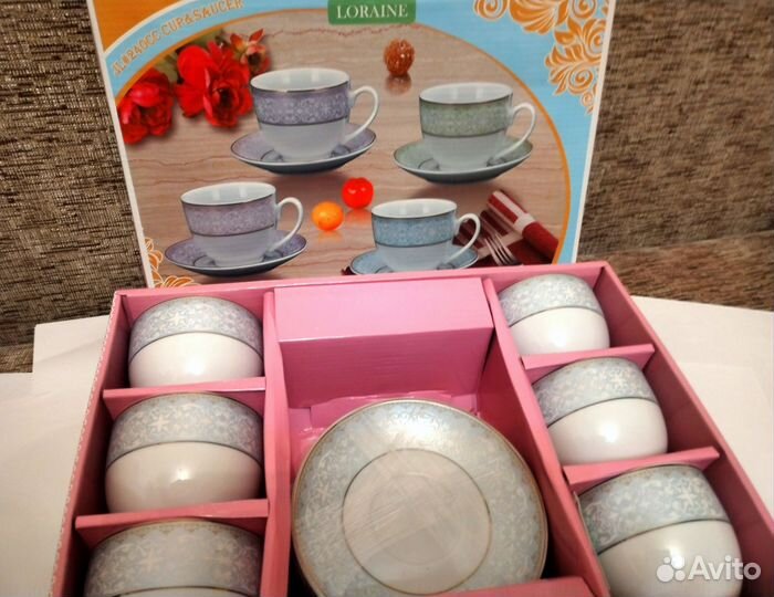 Чайный сервиз, тонкий фарфор