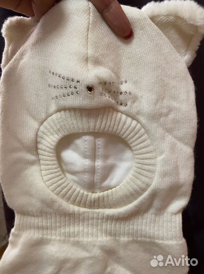 Шапка шлем для девочки