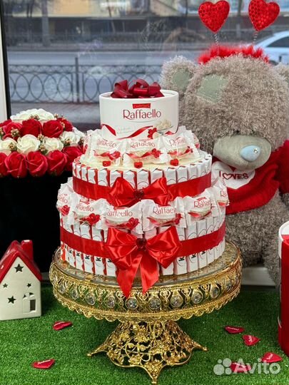 Киндер торт, букет, корзина, коробка