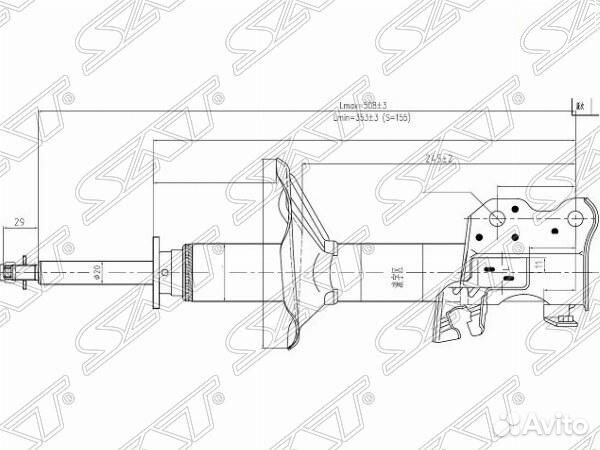 Стойка передняя nissan almera/presea/pulsar/sunny