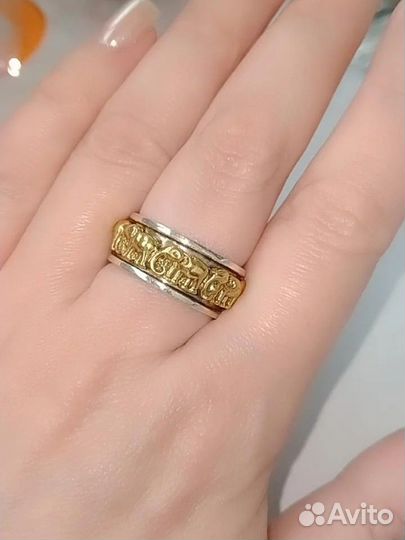 Серебряное кольцо спиннер