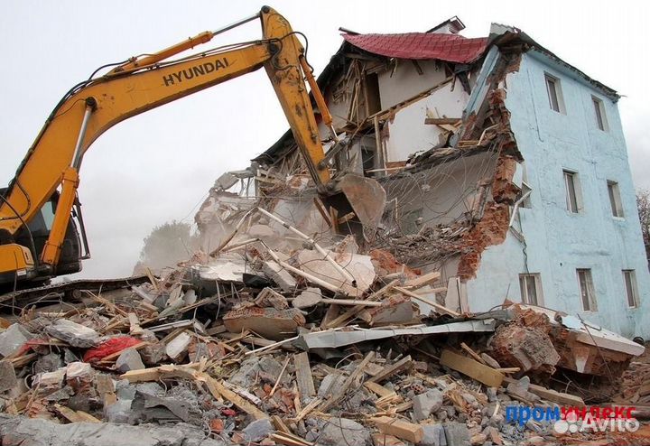 Демонтаж квартир. Снос домов. Вывоз мусора