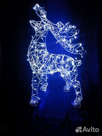 Светодиодный новогодний олень 80см