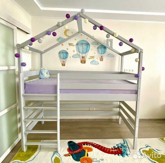 Кровать Чердак домик 180 80