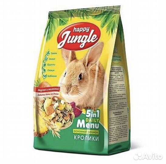Happy Jungle корм для кроликов, 400 гр