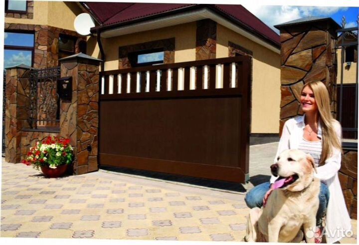 Откатные ворота с установкой