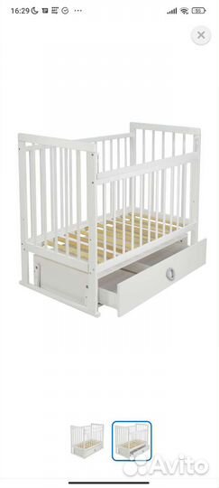 Кроватка детская с матрасом