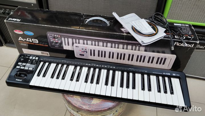 Midi клавиатура, 49 клавиш Roland A-49-BK USB