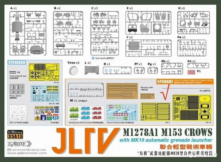 Sabre 35A13 1/35 Комплектация стандарт и премиум