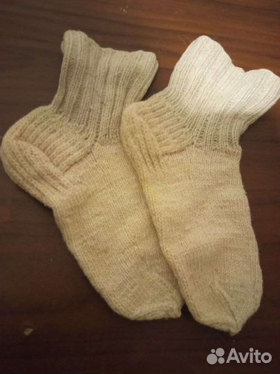 Шерстяные носки 2 пары ручная работа