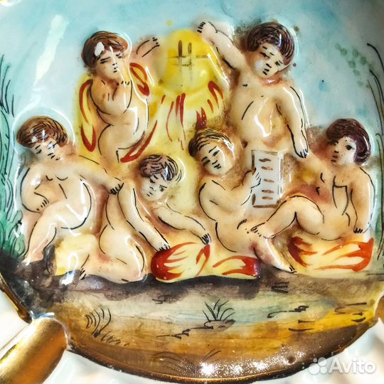 Пепельница. Фарфор Capodimonte. Италия.1950