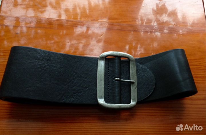Кожаный широкий итальянский ремень