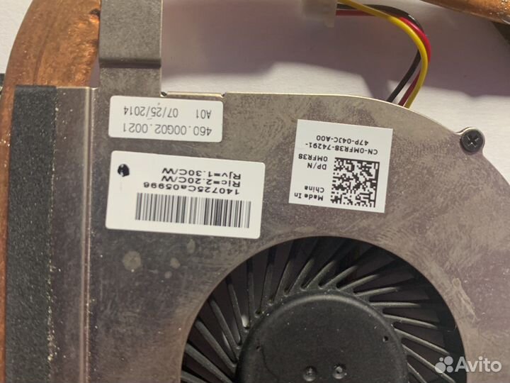 Системы охлаждения для ноутбука dell Inspiron 15