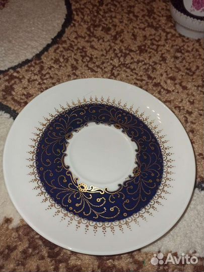 Чайная пара Райхенбах. (Reichenbach), гдр кобальт