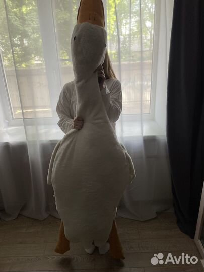 Мягкая игрушка гусь обнимусь 190см