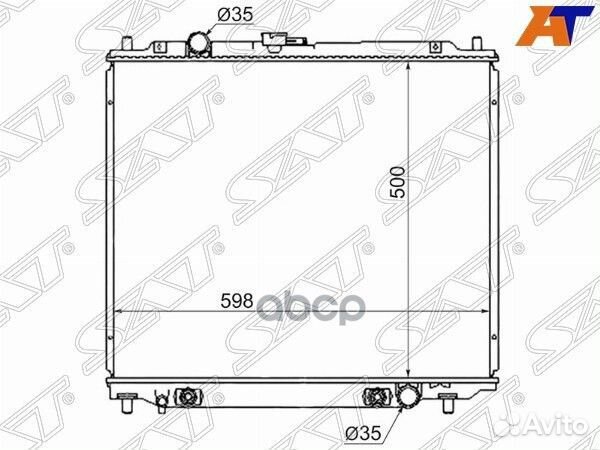 Радиатор Mitsubishi Pajero 91-00 MC0006-2.8-L Sat