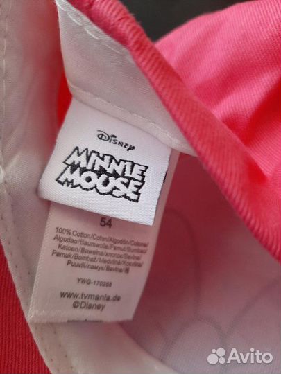 Новая кепка Disney Обхват головы 54см(от 6 лет)