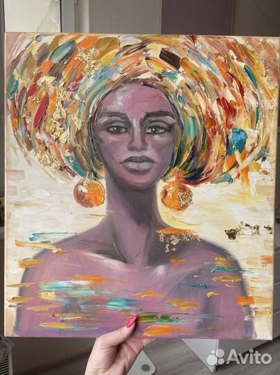 Картина маслом *Чинеду* (Бог ведет) холст