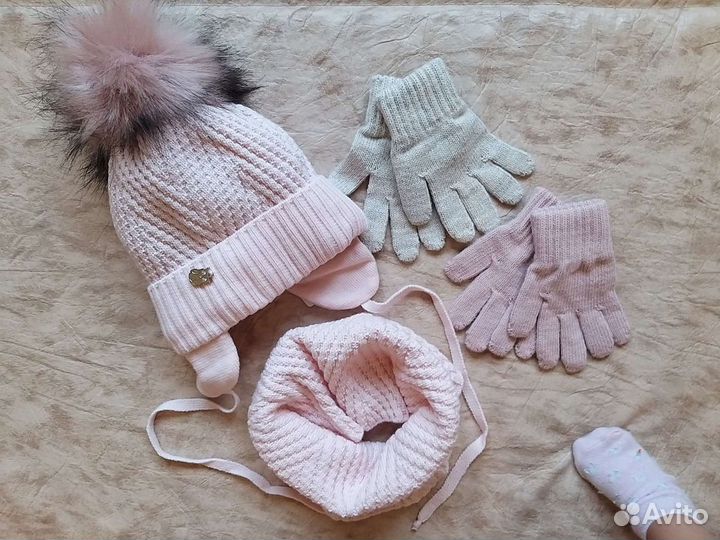 Шапка зимняя для девочки 50-52