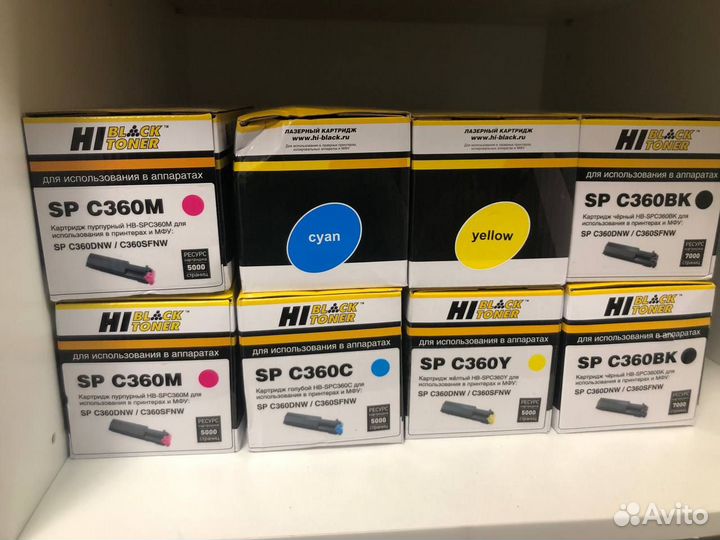 Картриджи SP C360 Hi-Black для Ricoh SP C360