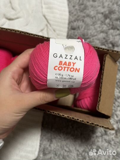 Пряжа baby cotton Gazzal Газзал хлопок с акрилом