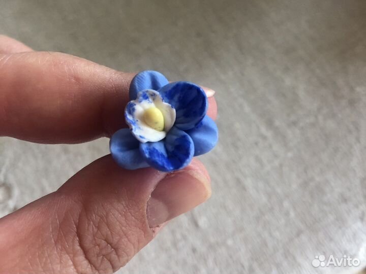 Пусеты незабудки