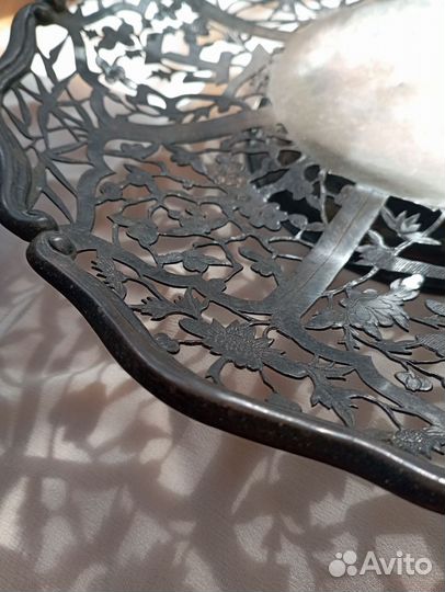 Ваза для фруктов старинная стерлинговое серебро