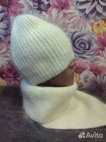 Шапка зимняя женская вязанная