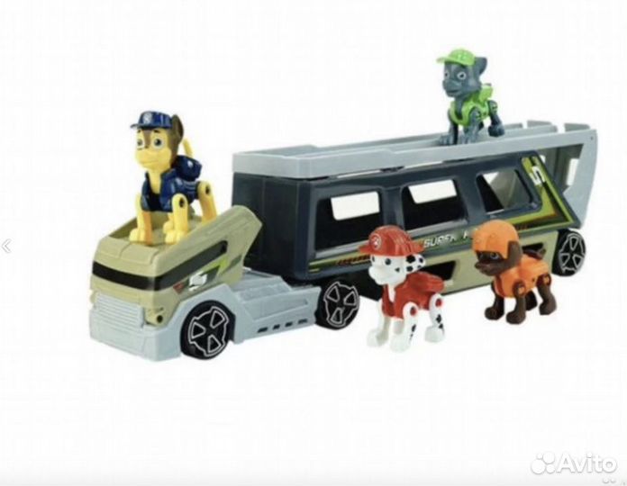 Грузовик джунгли и 4 фигурки щенков-спасателей