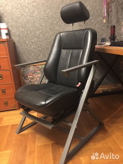 Компьютерное кресло натуральная кожа