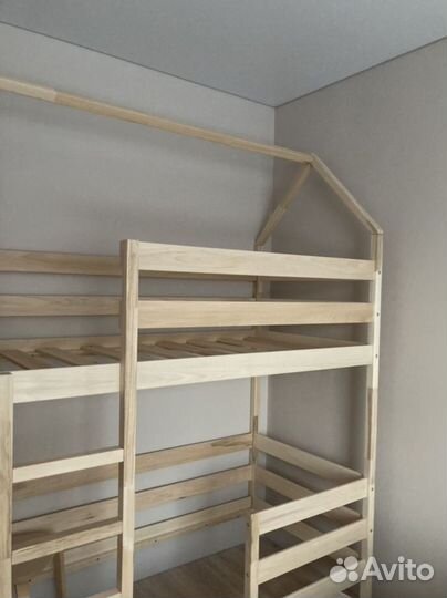Двухъярусная кровать домик 200х80