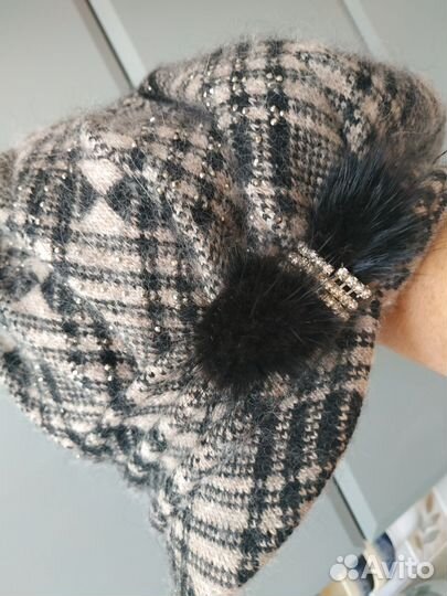 Кепка ангора Шапка норковая мутон