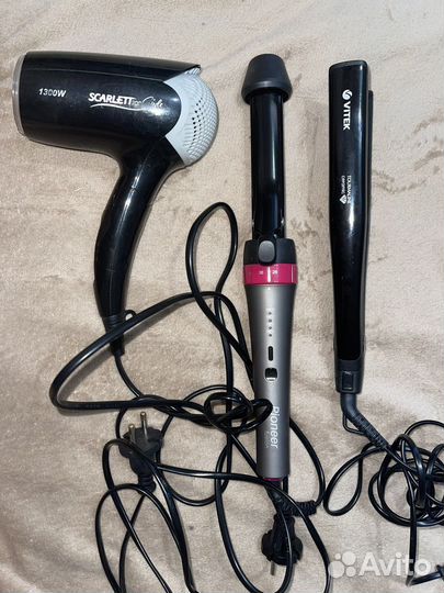 Набор для волос :фен, утюжок, плойка