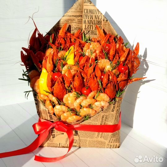 Мужской букет из раков