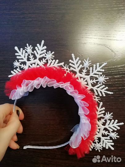 Ободок-снежинки
