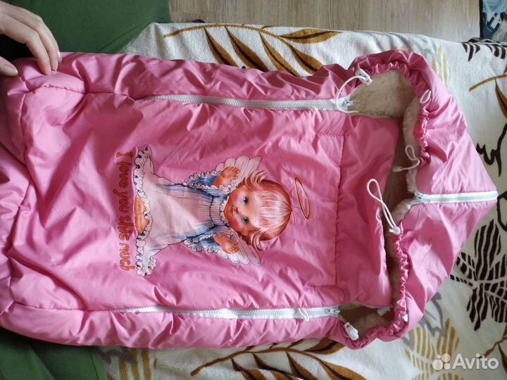 Меховой конверт в коляску