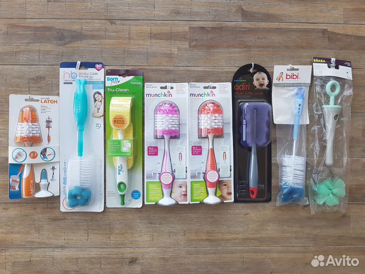 Ершик 2 в 1 для бутылочек и сосок 1 шт