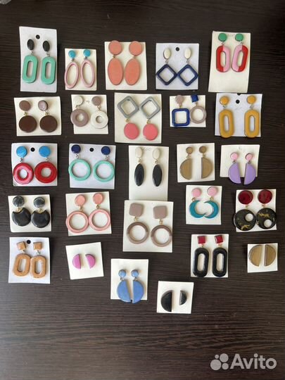 Серьги из дерева