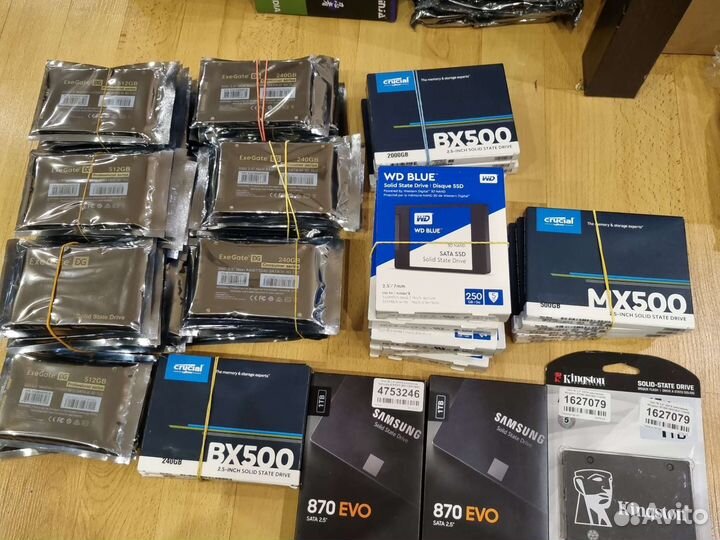 Ssd crucial samsung exgate новые от 240 до 2000гб