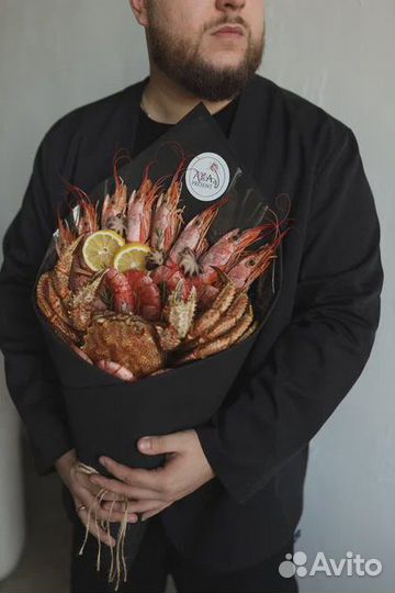Мужской букет с крабом
