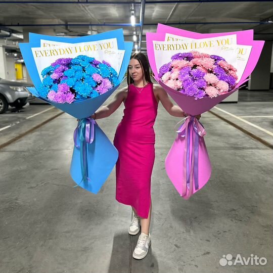 Хит продаж букет-гигант из хризантем