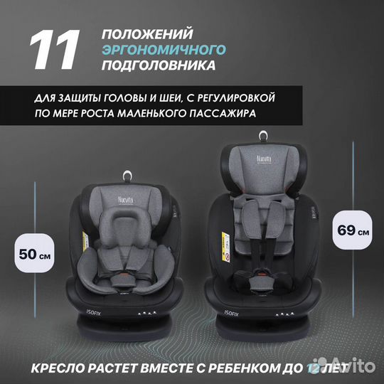 Автокресло Nuovita Maczione N0123i-1L Серый