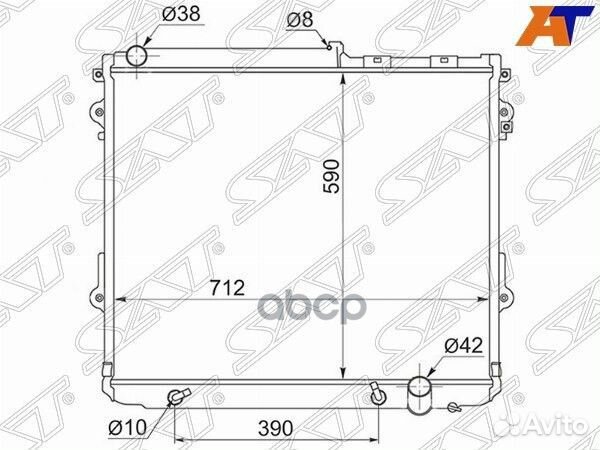 Радиатор Toyota Land Cruiser (J200) 07-21 / Lex