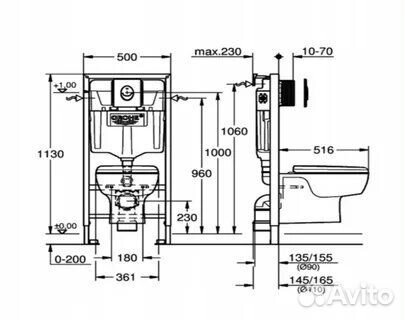 Инсталляция Grohe с черной кнопкой 38811KF0