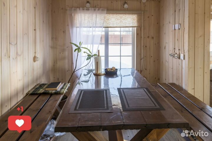 Модульная баня как дом 35м2 в стиле шале тёплая