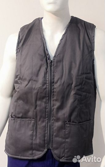 Жилет утепленный цв.серый р.56-58 рост 3-4 М
