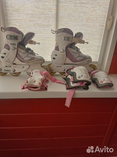 Роликовые коньки детские с защитой