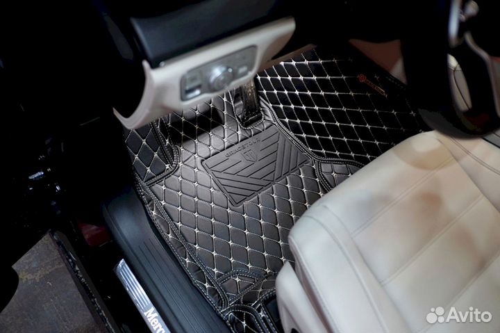 3Д коврики из экокожи Mercedes
