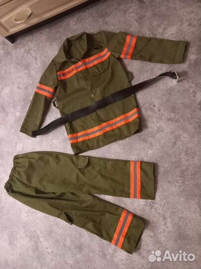 Костюм пожарного новогодний карнавальный 128